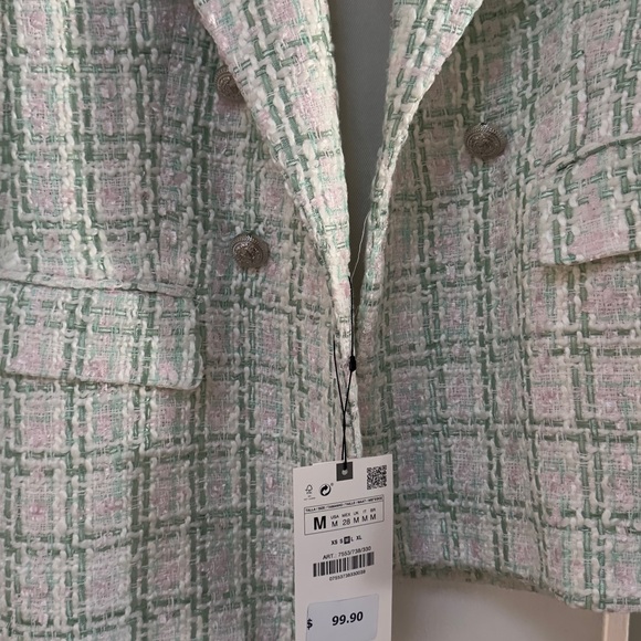 Zara tweeted set - weave jacket and shorts - Picture 3 of 6